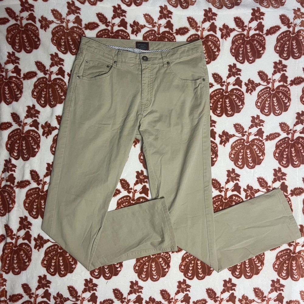 UNTUCKit Straight Fit Khaki Casual Pants‎ Men W30 L32 Cotton Stretch